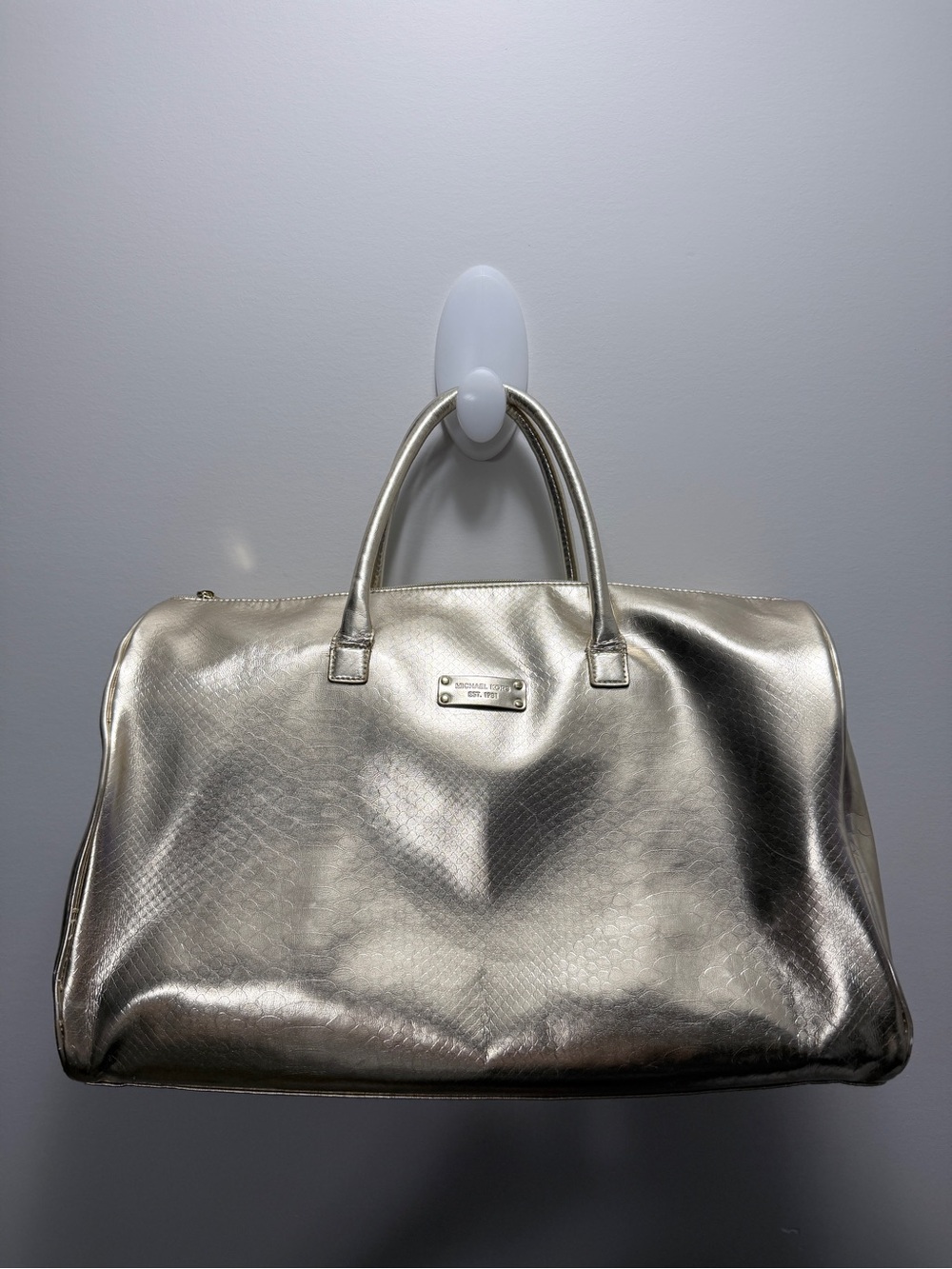 Michael Kors Metallic Gold Large Weekender Bag EST. 1981